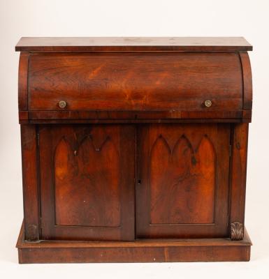 A Victorian rosewood cylinder