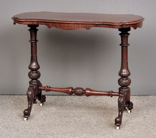 A Victorian rosewood oval