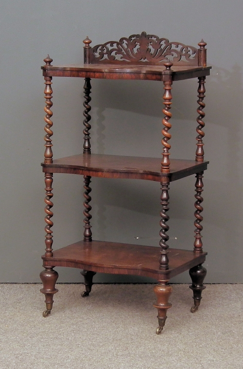 A Victorian rosewood serpentine