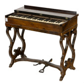 A VICTORIAN ROSEWOOD SPINET, R