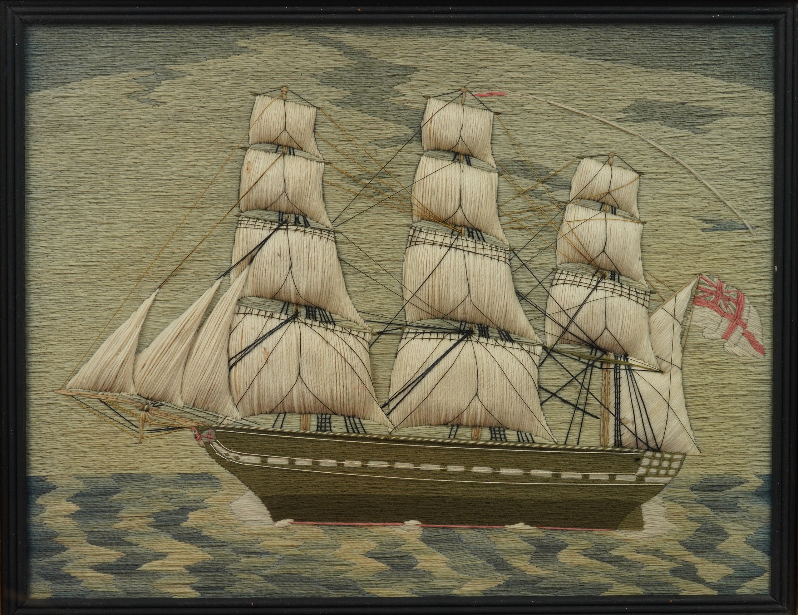 A VICTORIAN SAILOR’S WOOLWORK OF