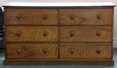 A Victorian satinwood chest fi