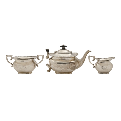 A Victorian silver bachelor's tea