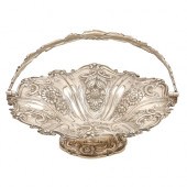 A Victorian silver basket, cha