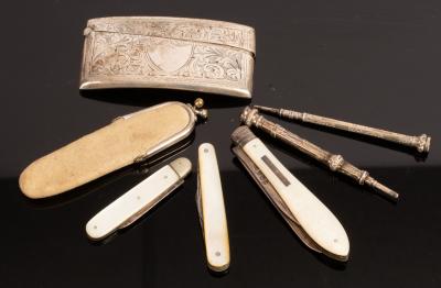 A Victorian silver bladed folding