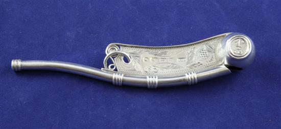 A Victorian silver bosun's call