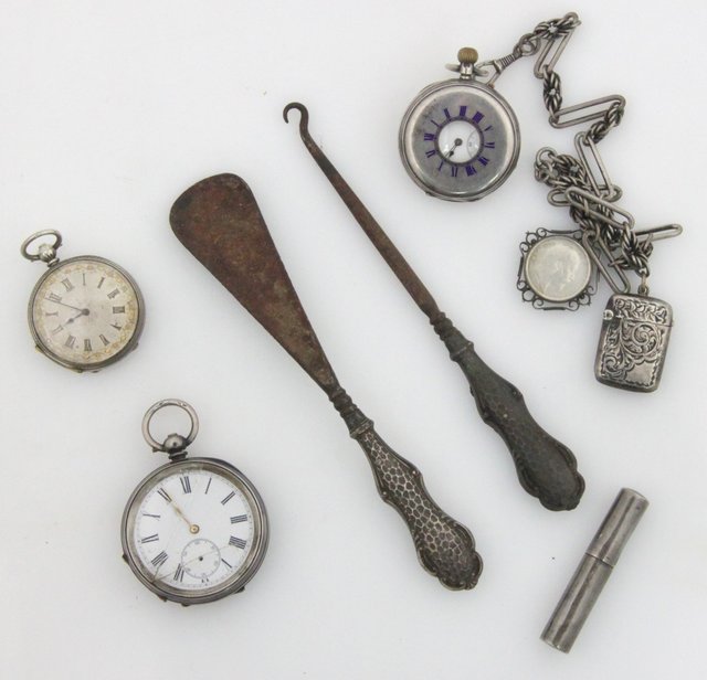 A Victorian silver cased