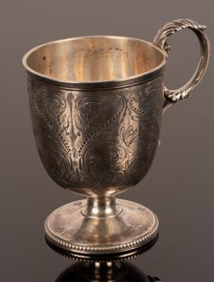 A Victorian silver Christening cup,