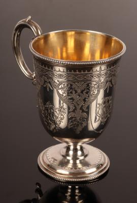 A Victorian silver Christening cup,