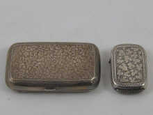 A Victorian silver cigarette case