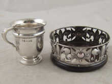 A Victorian silver decanter coaster