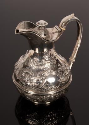 A Victorian silver ewer,