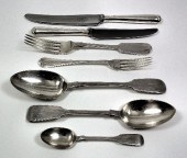 A Victorian silver fiddle patt