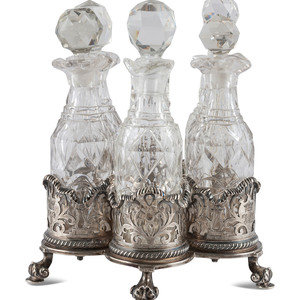 A Victorian Silver Five-Bottle