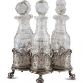 A Victorian Silver Five-Bottle