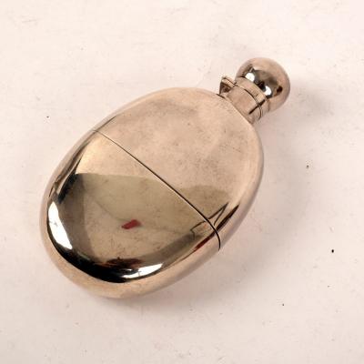 A Victorian silver hip flask,