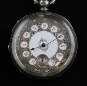 A Victorian silver keywind lev