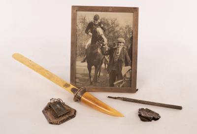 A Victorian silver letter clip, JB,
