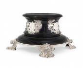A VICTORIAN SILVER MOUNTED EBO