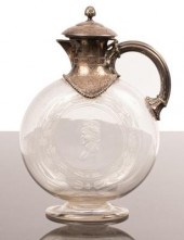 A Victorian silver mounted gla