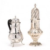 A VICTORIAN SILVER MUFFINEER A