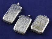 A Victorian silver octagonal v