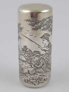 A Victorian silver perfume flask