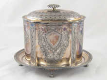 A Victorian silver plate biscuit