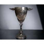 A VICTORIAN SILVER PLATE GOBLE