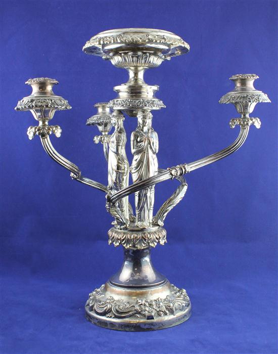 A Victorian silver plated