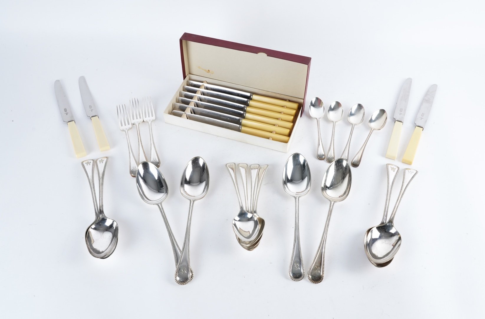 A VICTORIAN SILVER PLATED PART