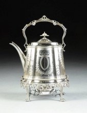 A VICTORIAN SILVER PLATED TEAP