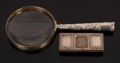 A Victorian silver postage stamp