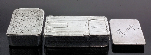 A Victorian silver rectangular