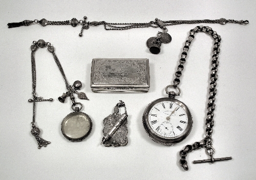 A Victorian silver rectangular