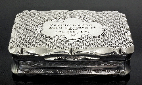 A Victorian silver rectangular