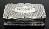 A Victorian silver rectangular