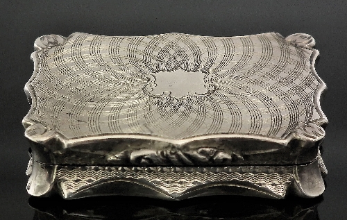 A Victorian silver rectangular