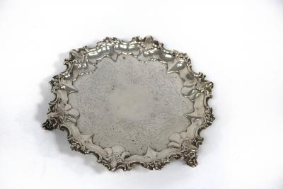 A Victorian silver salver,