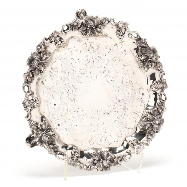 A VICTORIAN SILVER SALVER, MARK