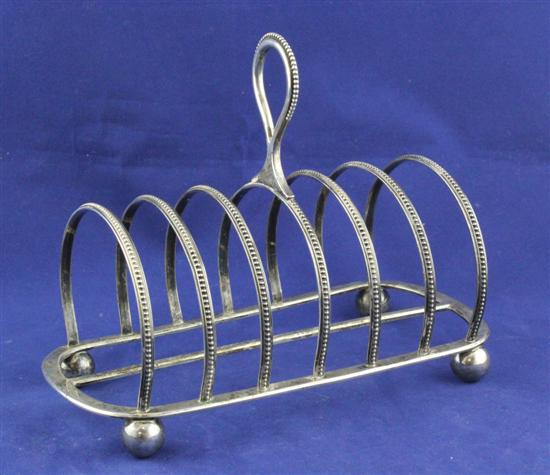 A Victorian silver seven bar