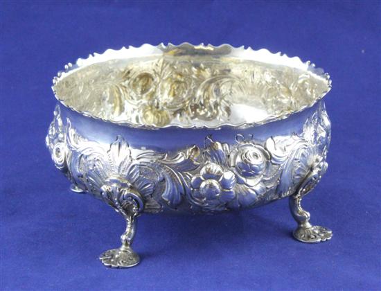 A Victorian silver sugar bowl of