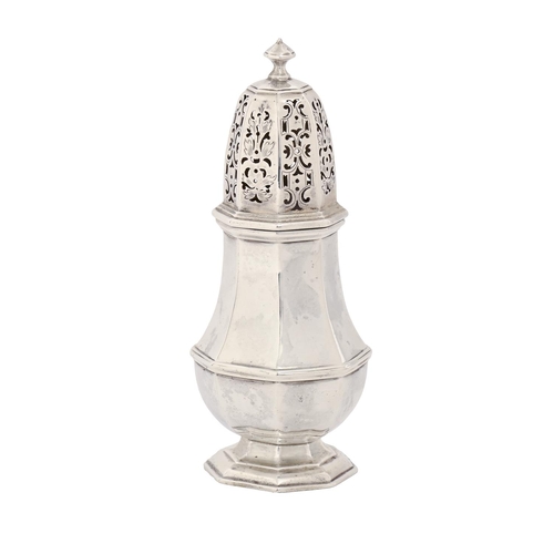 A Victorian silver  sugar caster