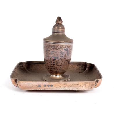 A Victorian silver table lighter,