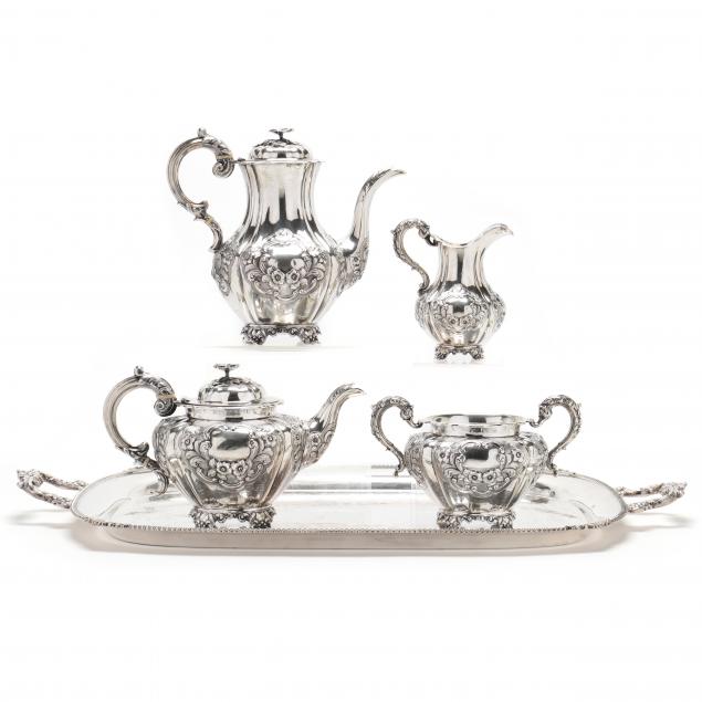 A VICTORIAN SILVER TEA AND COFFEE