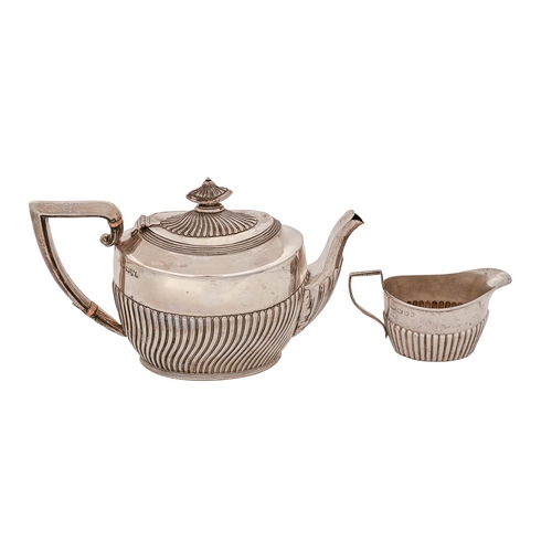 A Victorian silver teapot, the