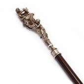 A VICTORIAN SILVER TIPPED MAHO