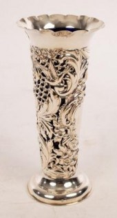 A Victorian silver vase, Willi