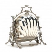 A VICTORIAN SILVERPLATE SHELL