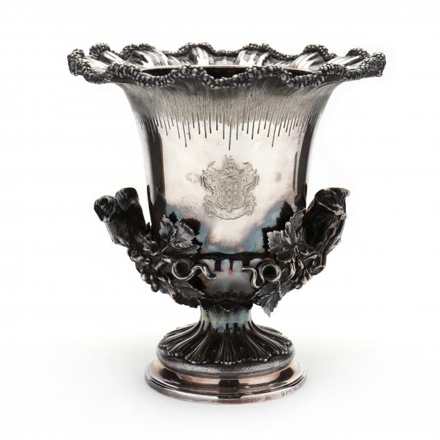 A VICTORIAN SILVERPLATE WINE COOLER